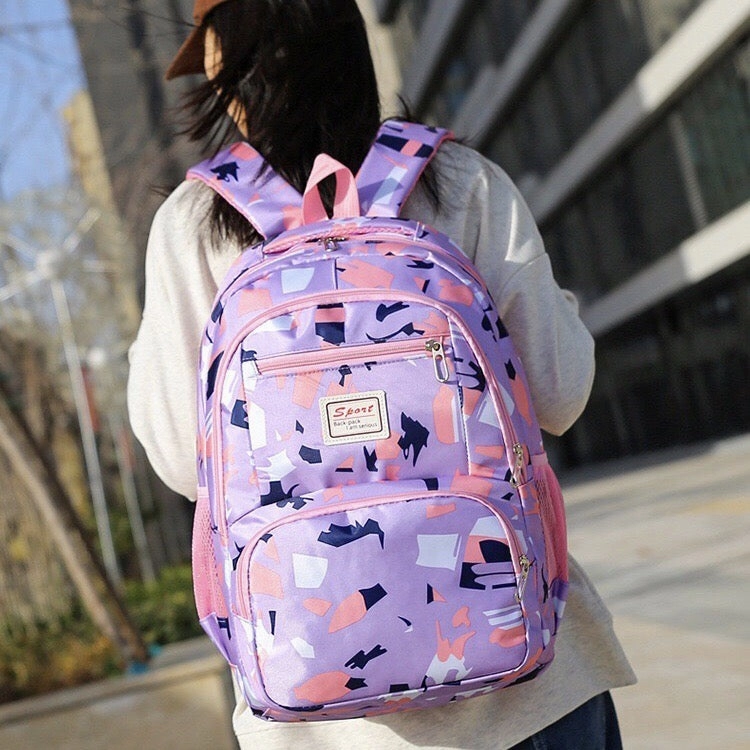 School Bag Multifunction Colorful Printing Backpack 1639-7