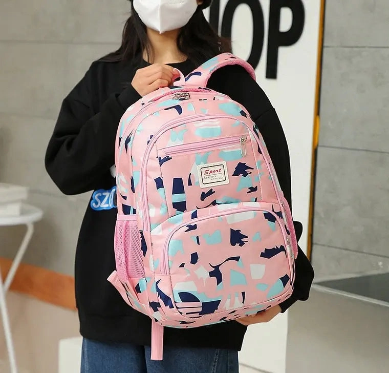 School Bag Multifunction Colorful Printing Backpack 1639-7