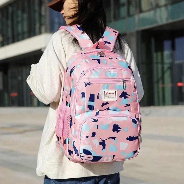 School Bag Multifunction Colorful Printing Backpack 1639-7