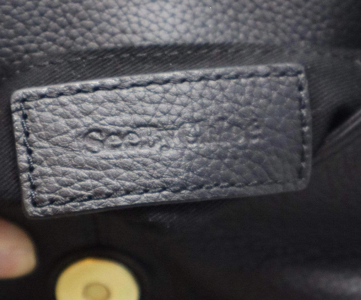 See By Chloe Black Leather & Gold Studded Backpack