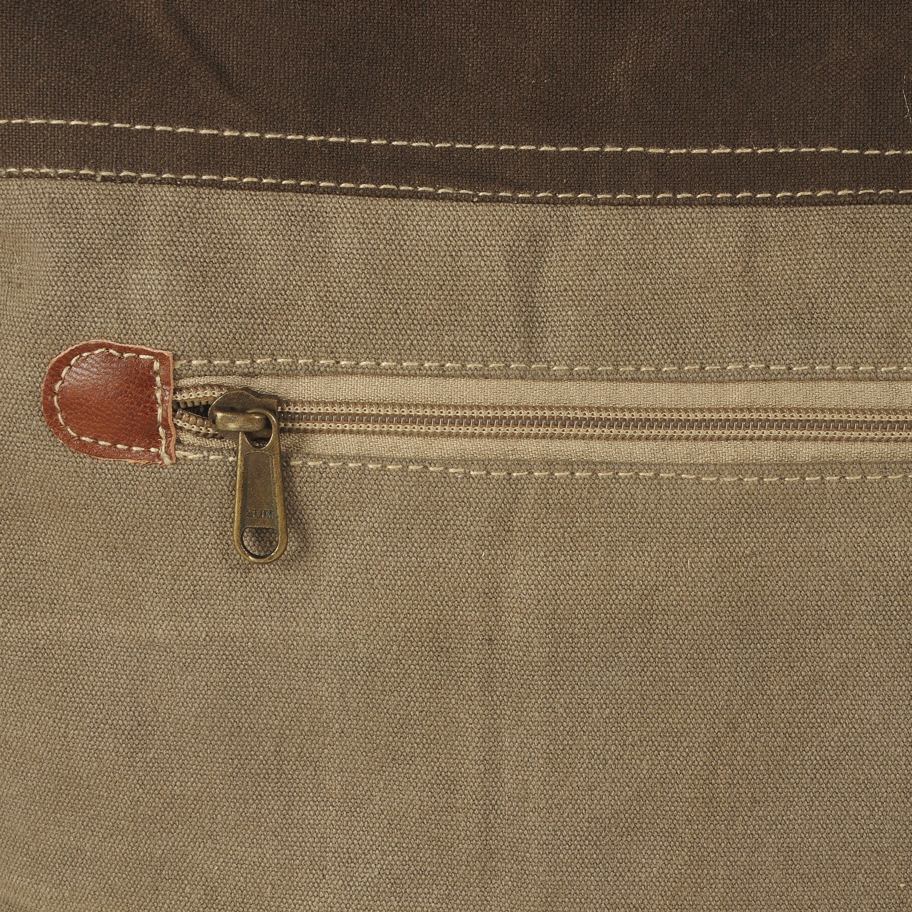 Sevita Vintage Two LR Home Tone Cotton Canvas Cross Body Bag - 13" x 11.5" x 3"