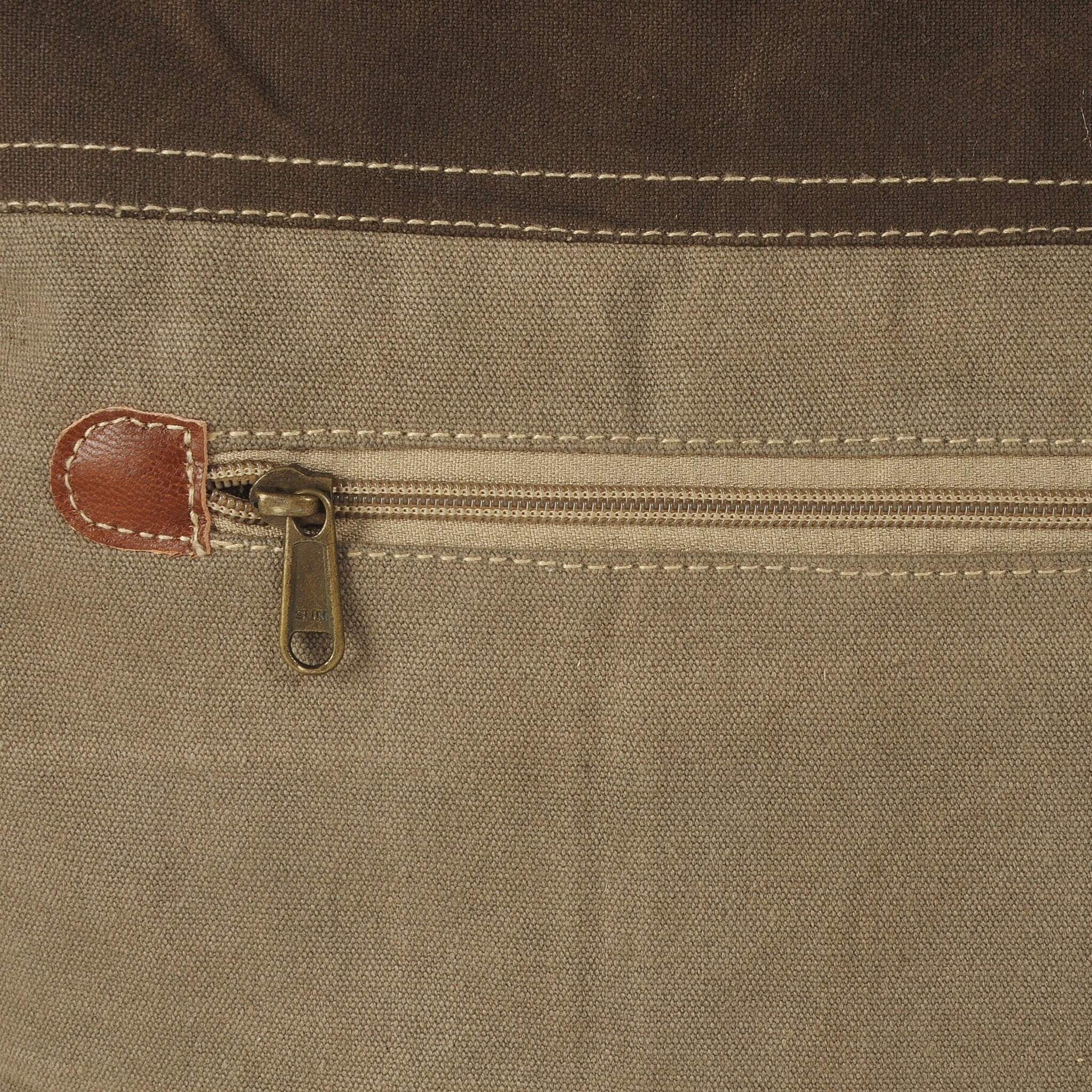 Sevita Vintage Two LR Home Tone Cotton Canvas Cross Body Bag - 13" x 11.5" x 3"