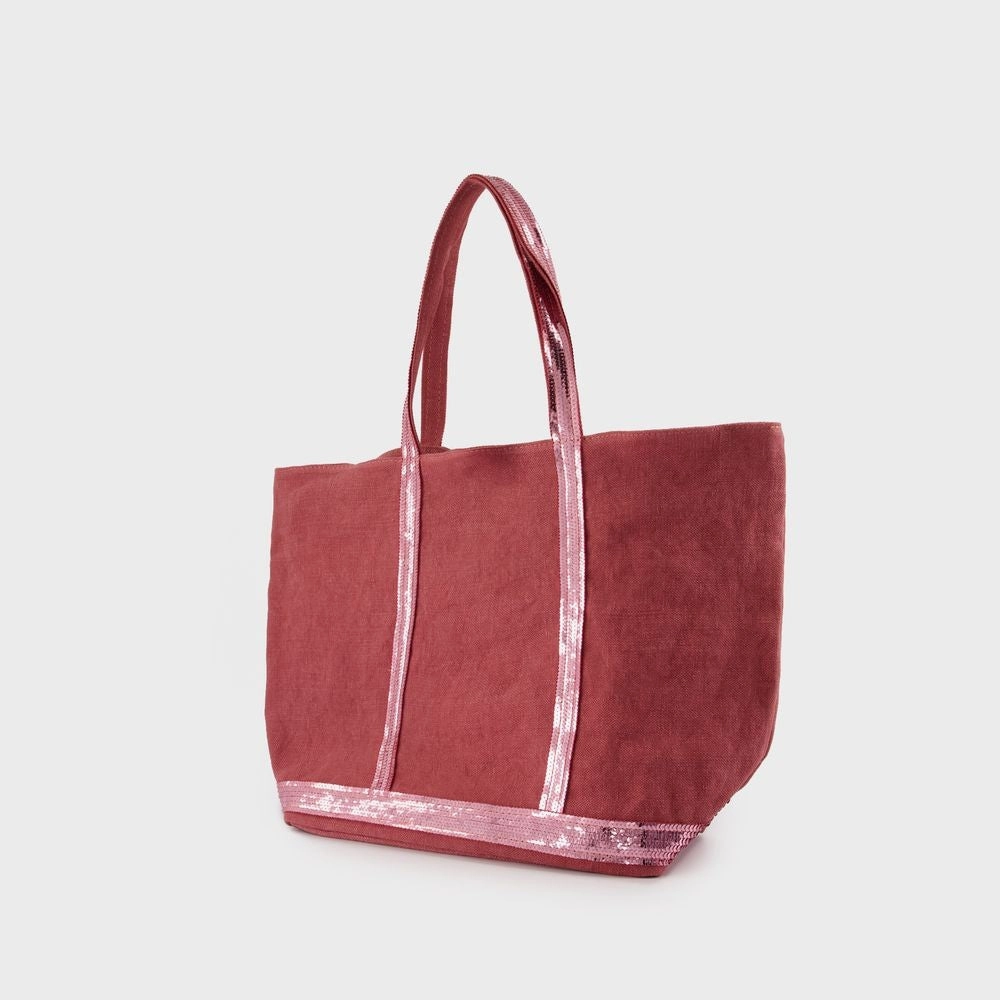 Shopping Bag L - Linen - Pink