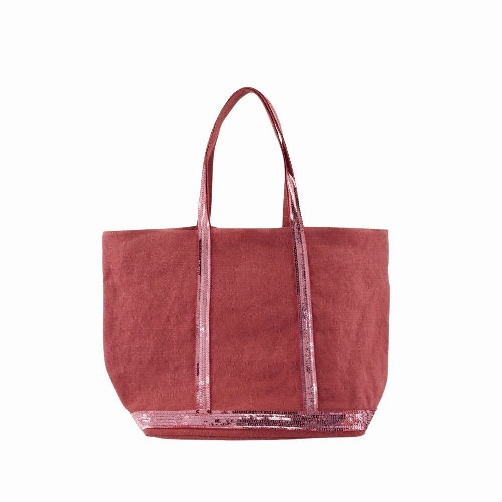 Shopping Bag L - Linen - Pink