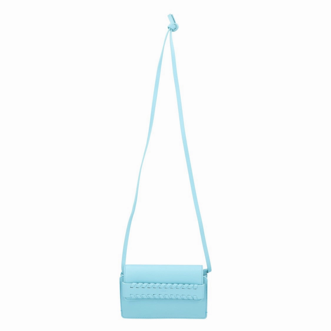 Shoulder Bag With Braided Detail Blue