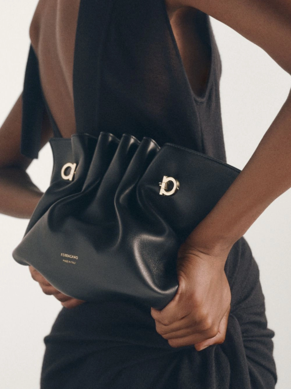 Small Black Soft Nappa Bag