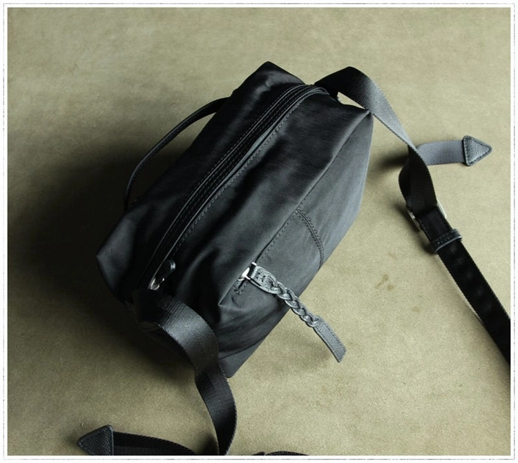 Small Womens Black NYLON Shoulder Bag Purse Cute NYLON Crossbody Purse for Ladies