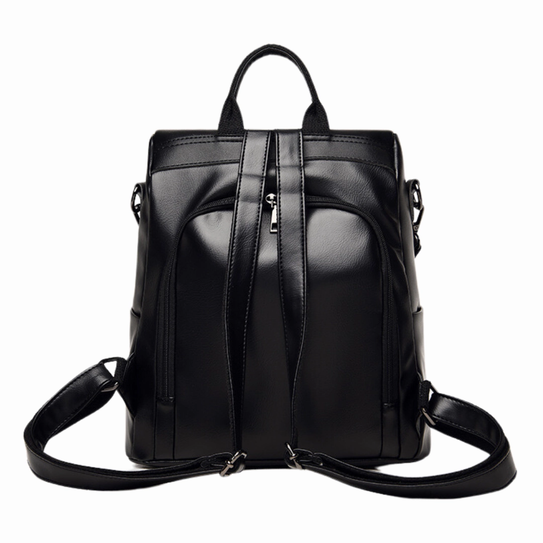 Soft Leather Simple School & Travel Backpack