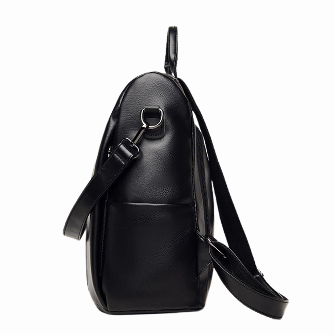 Soft Leather Simple School & Travel Backpack