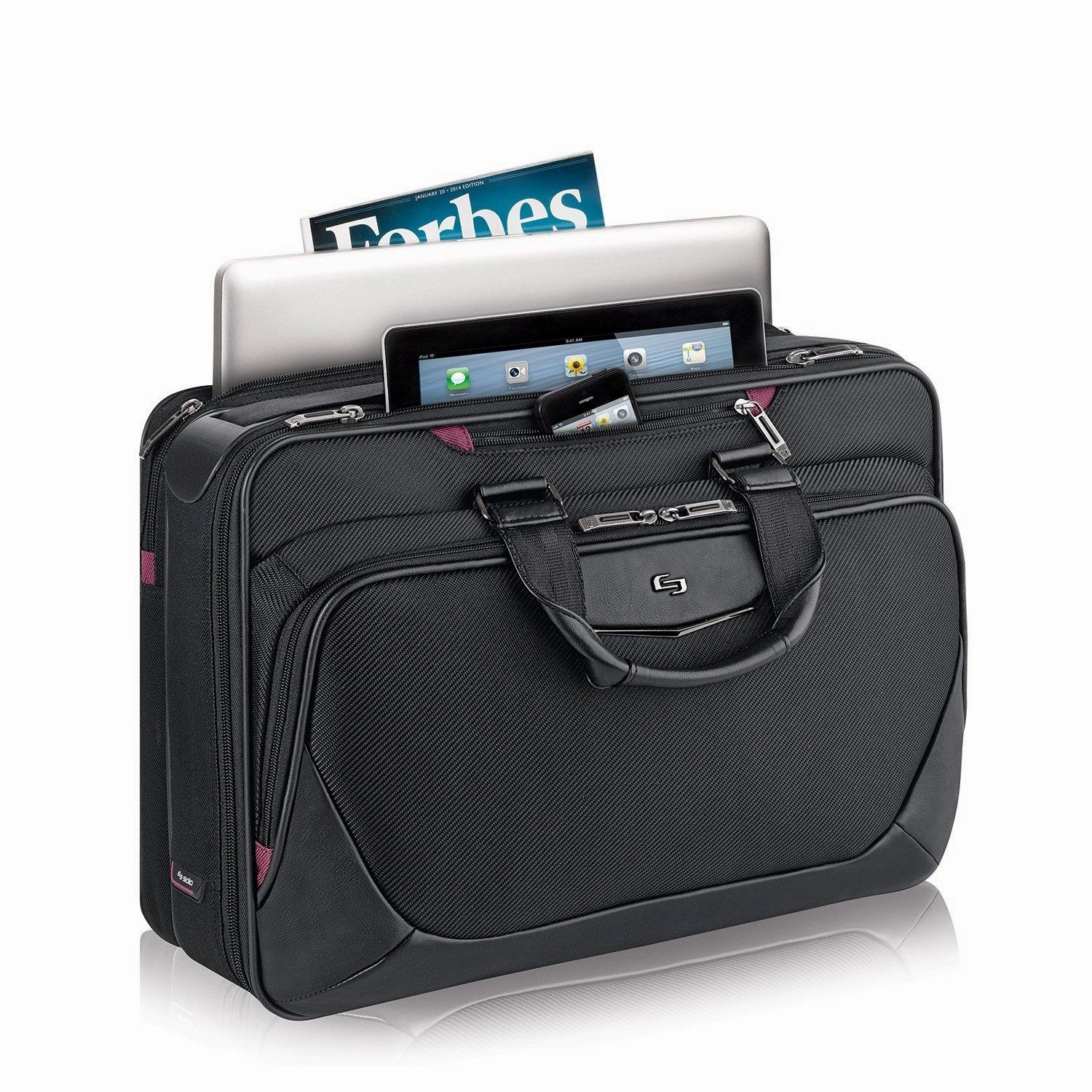 Solo 17.3" Laptop Smart Strap Briefcase