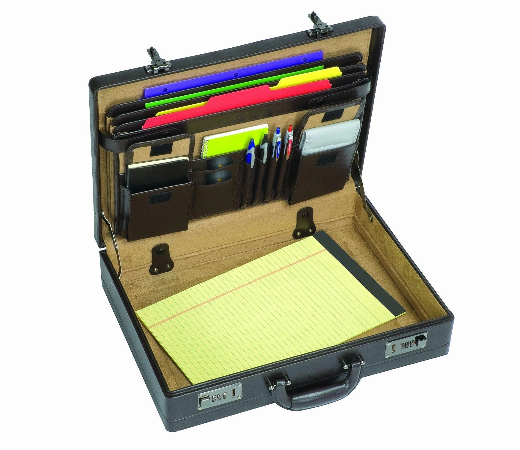 Solo Classic Collection Expandable Leather Attache CLA420 3