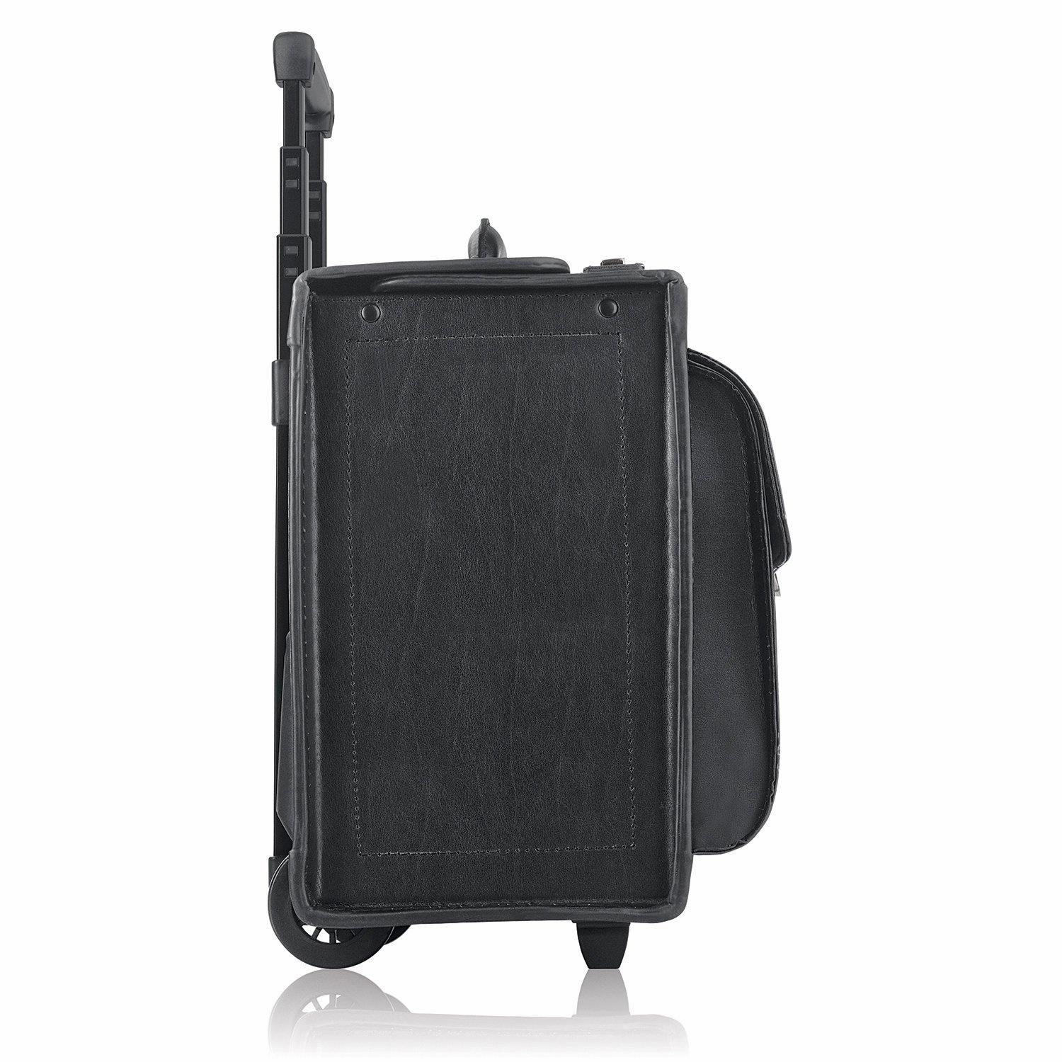 Solo Classic Collection Leather Rolling Laptop Catalog Case
