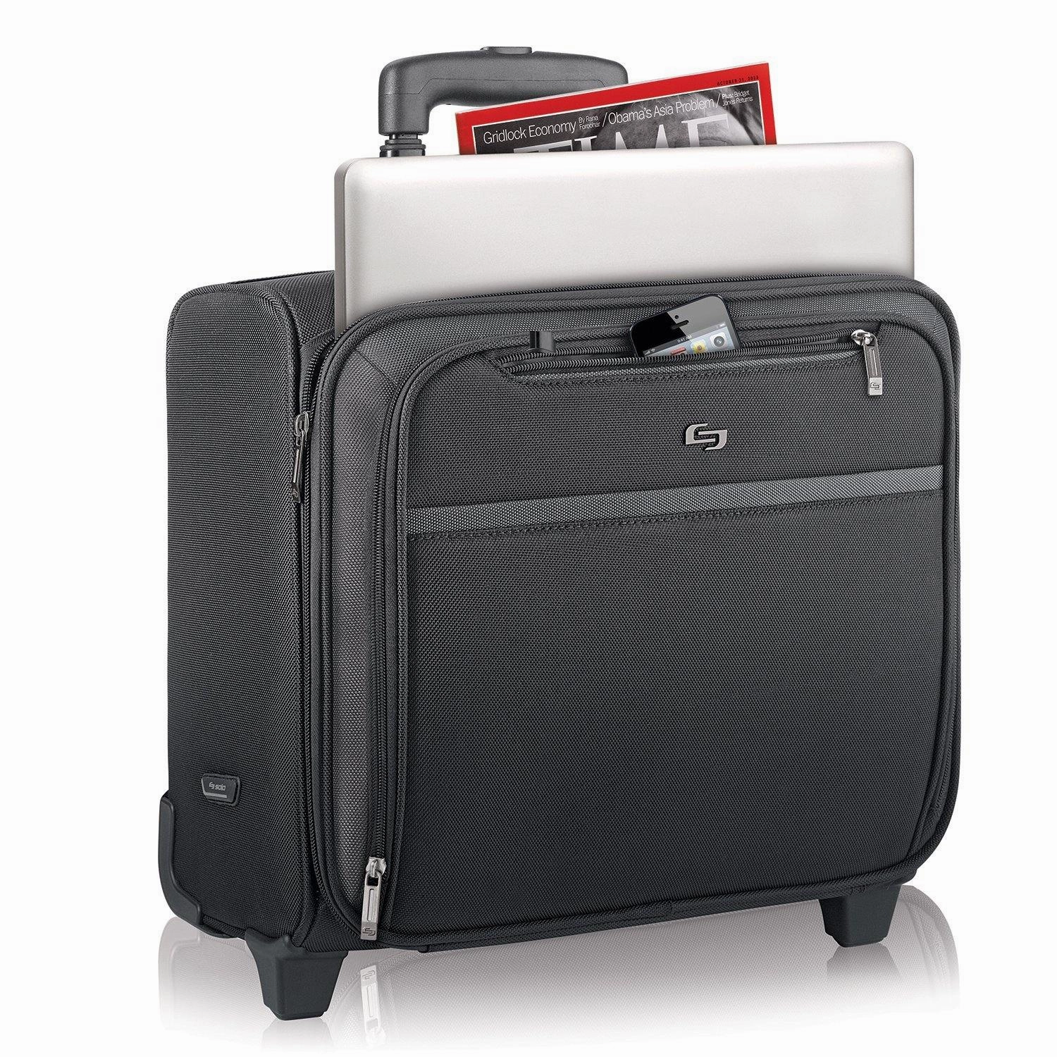 Solo Dakota 16" Rolling Laptop Case with Overnighter Section