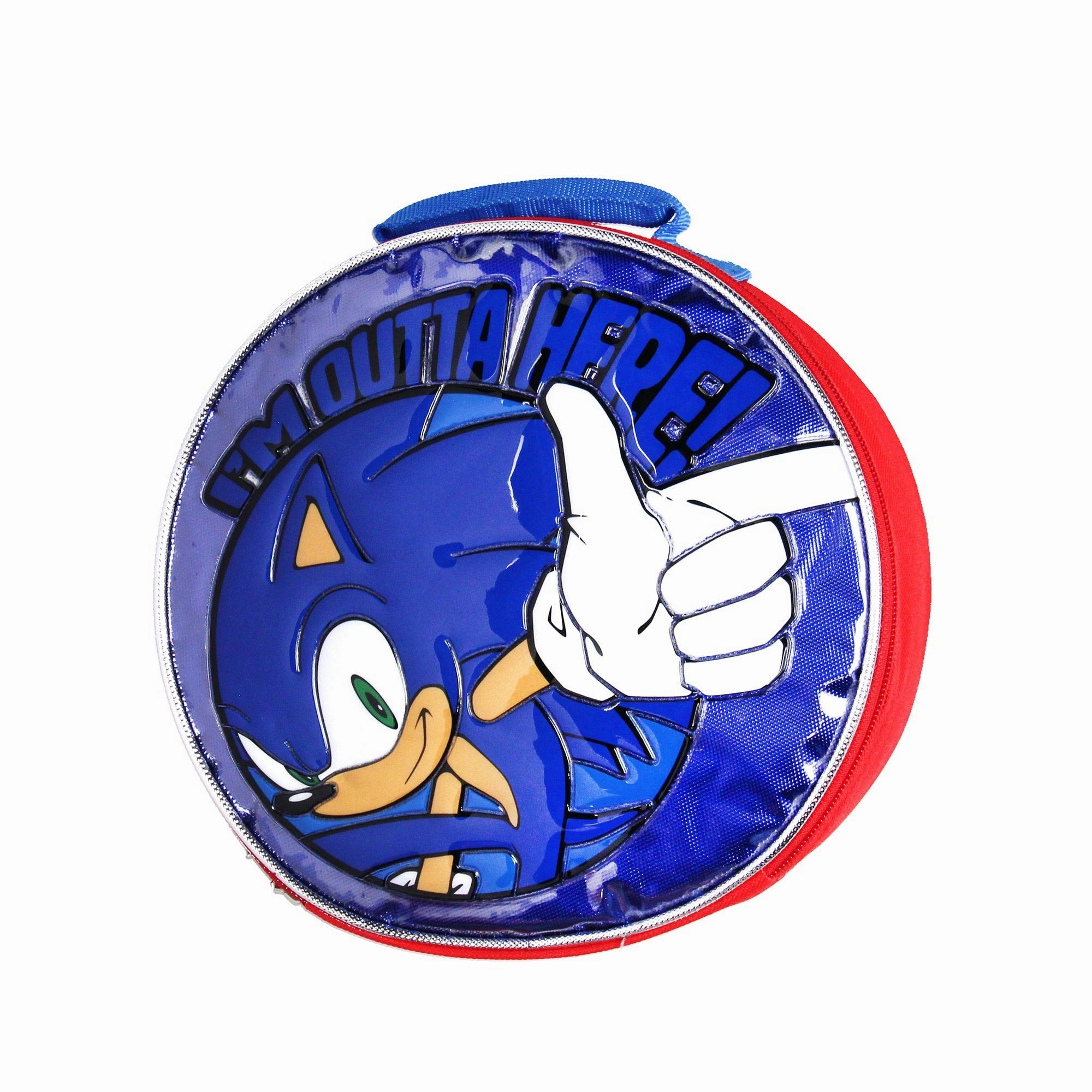 Sonic The Hedgehog Backpack 16" Fast Molded Lunch Box Cinch Bag 5PC Set - One Size