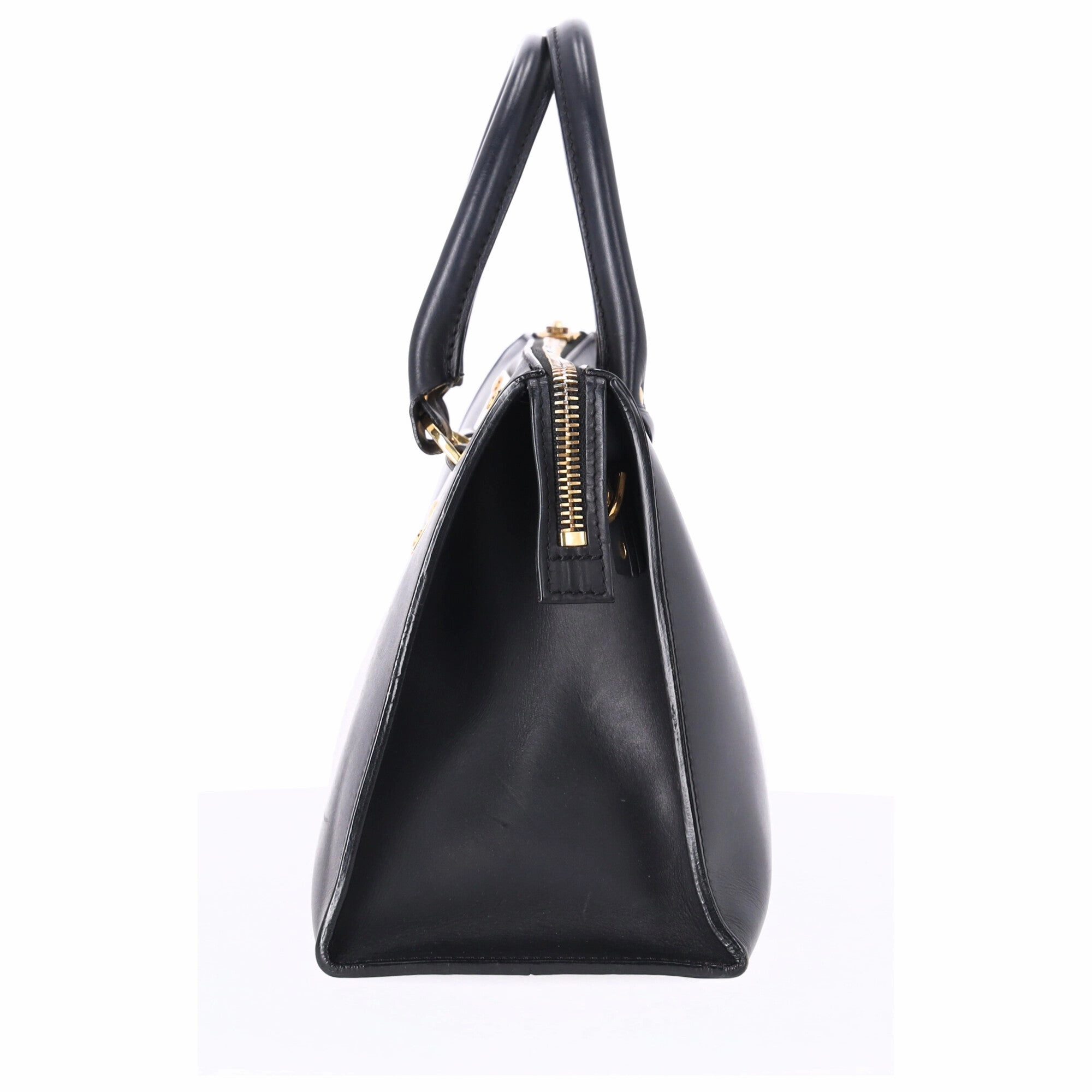 Sophie Hulme Square Albion Bag in Brown Leather