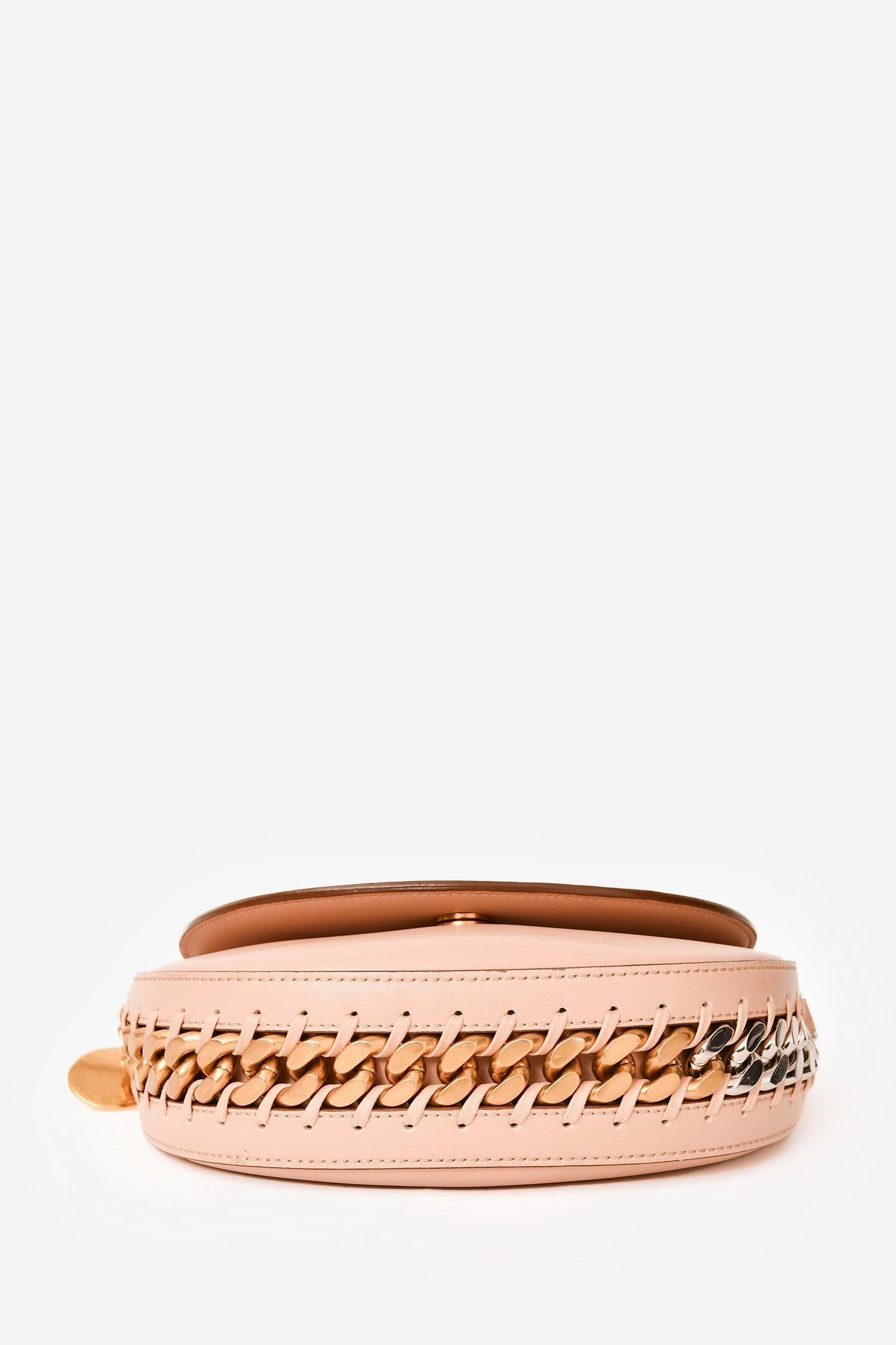 Stella McCartney Light Pink Frayme Medium Flap Shoulder Bag