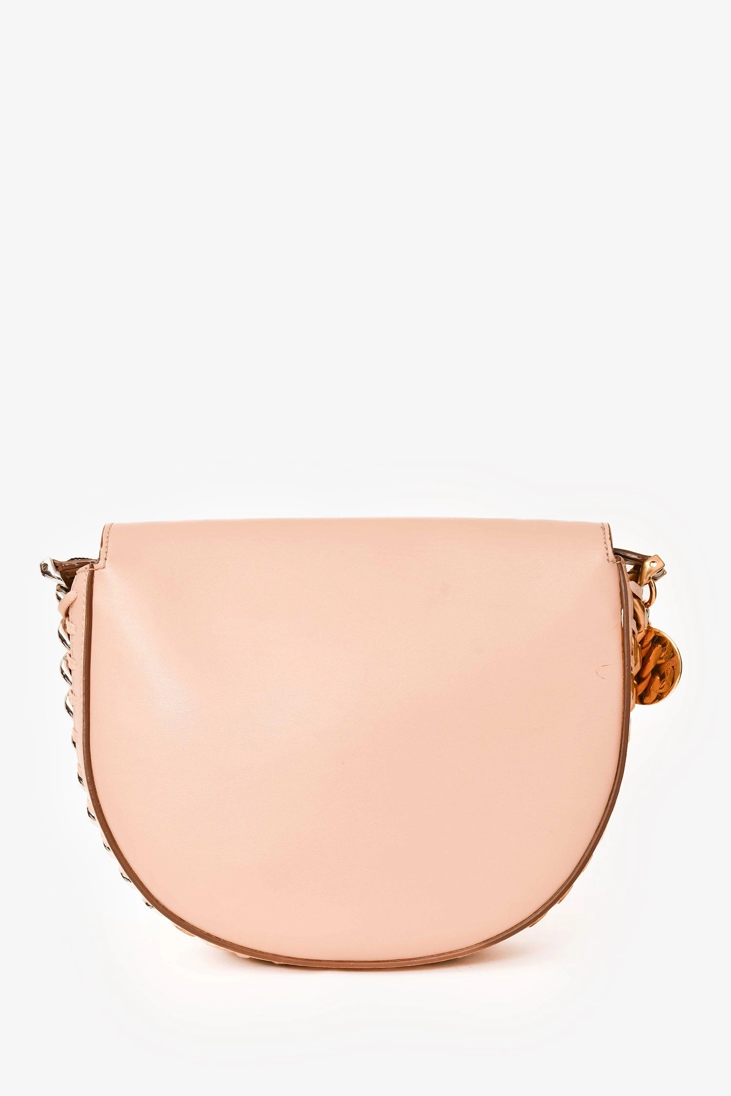 Stella McCartney Light Pink Frayme Medium Flap Shoulder Bag