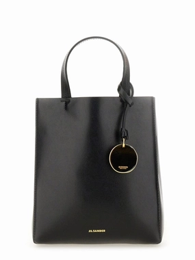 Structured Black Calf Leather Bag