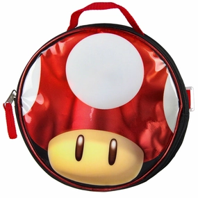 Super Mario Backpack with Detachable Mushroom Lunch Tote 16 Inch 5 Piece Set - One Size