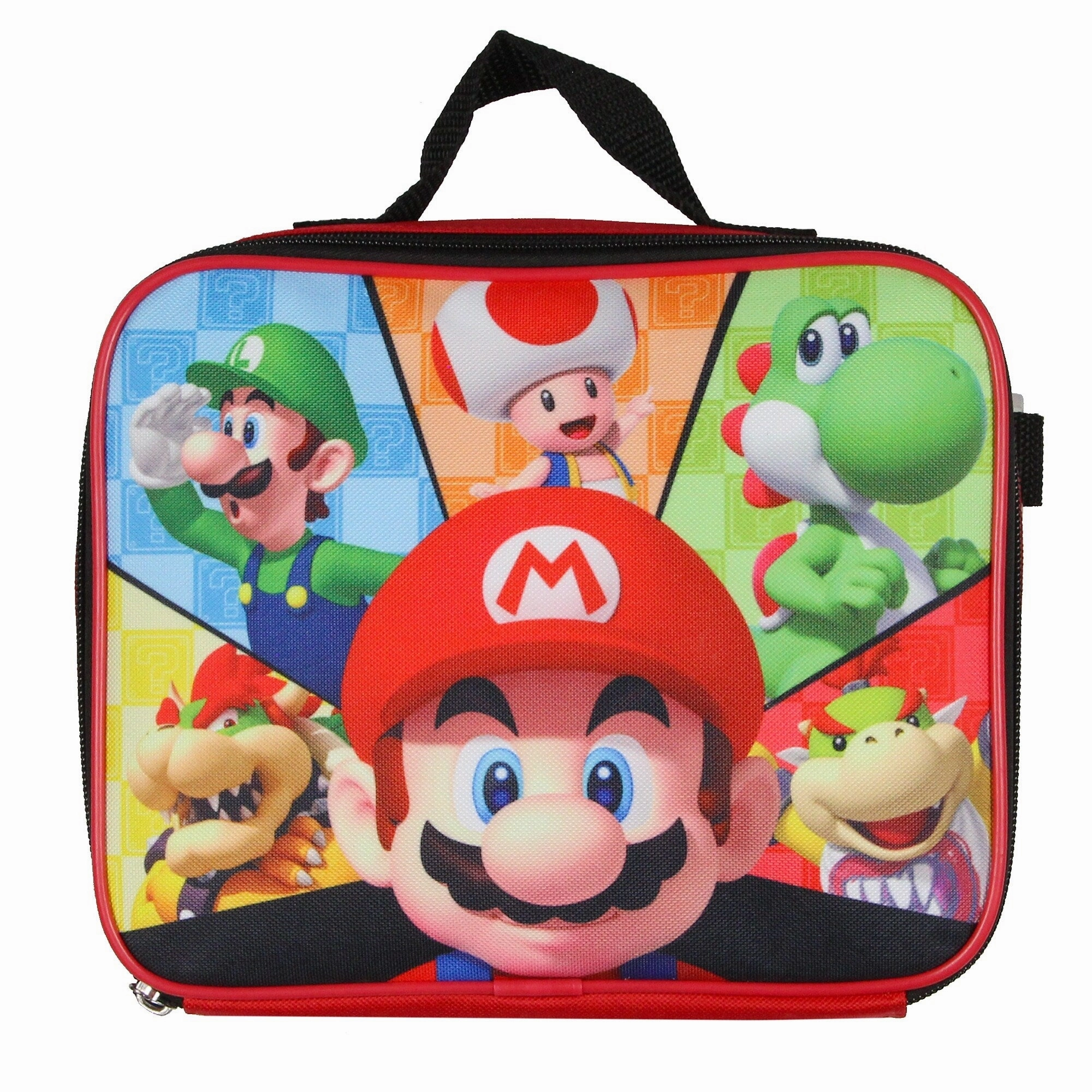 Super Mario Bowser Yoshi Luigi 5PC Kids Lunch Box And Backpack Set - One Size Fits Most