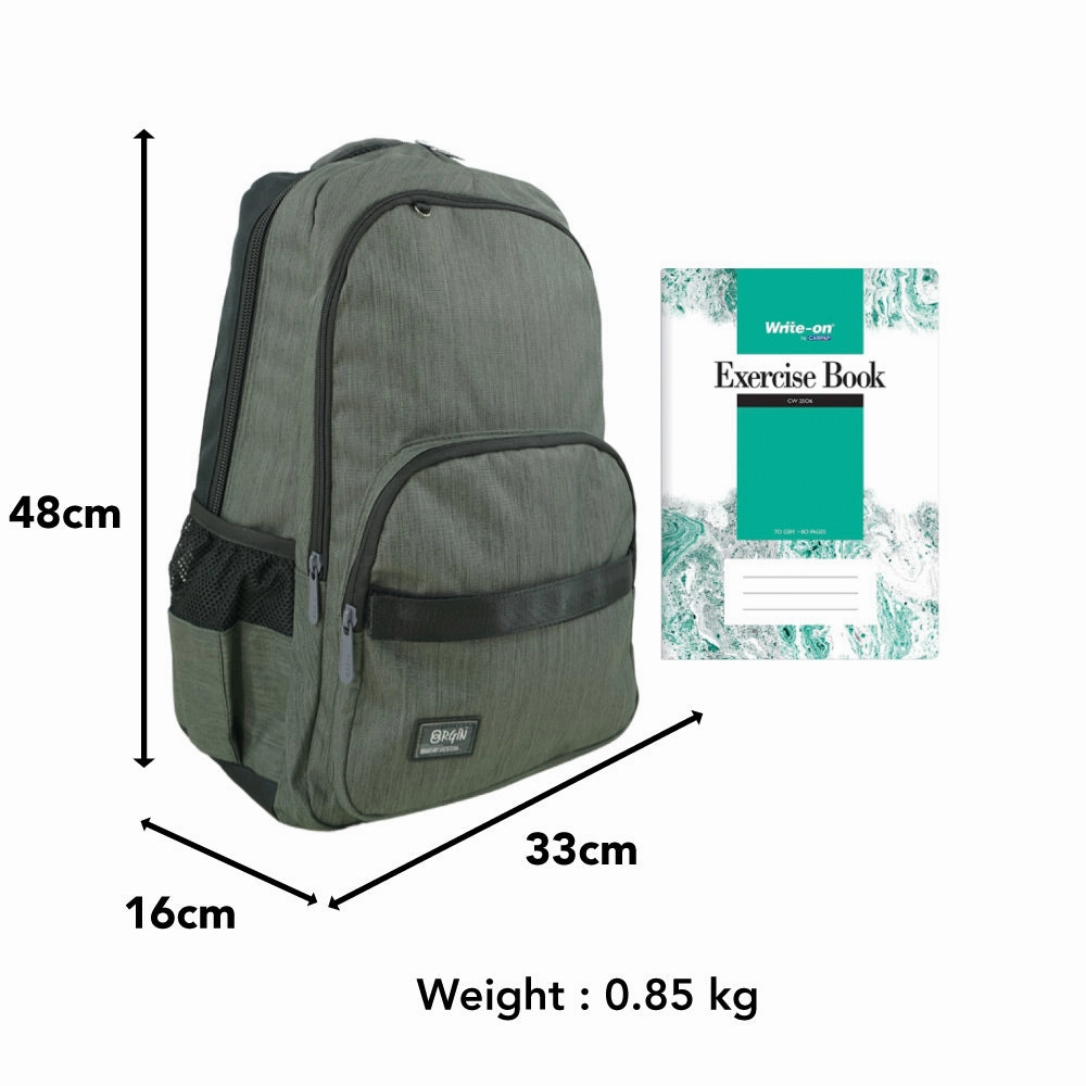 Swan Metal Design 3 Backpack (Heat stamp)