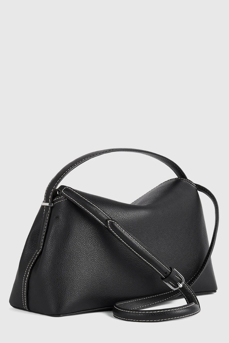 T-Lock Grained-Leather Bag