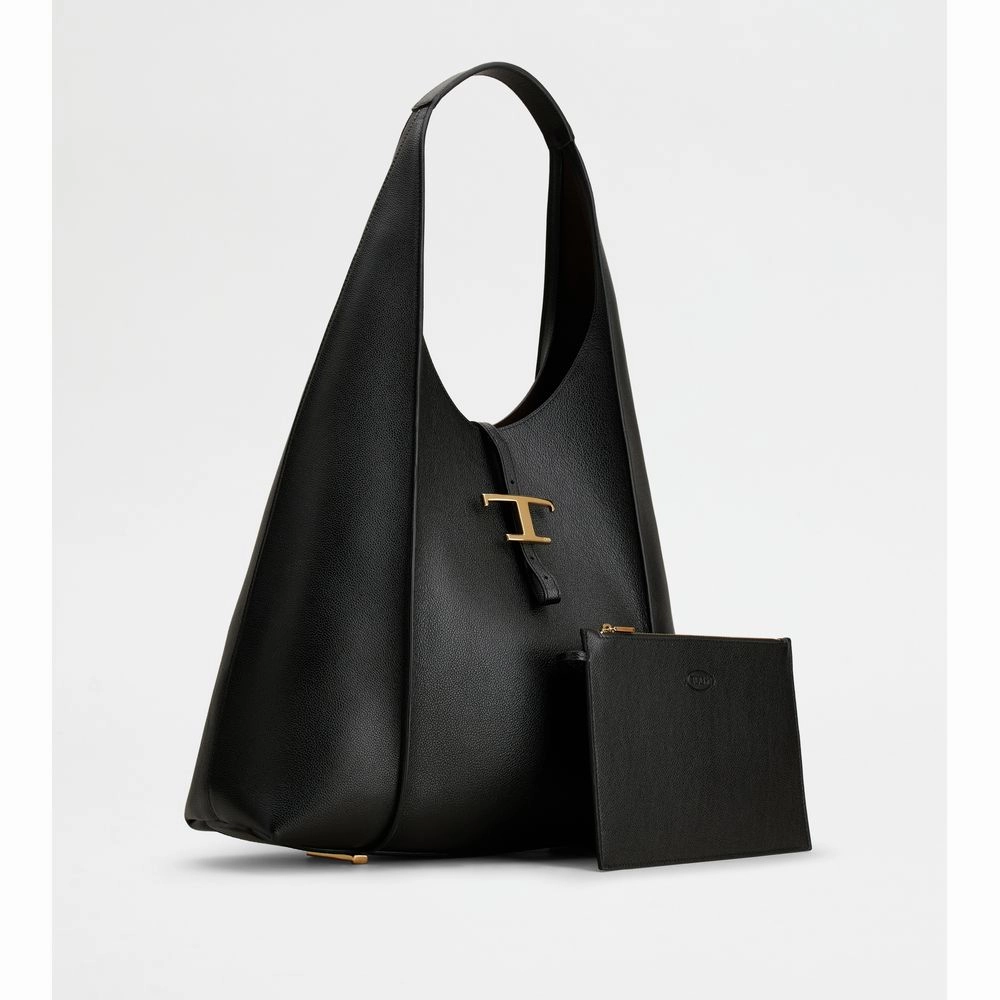 T Timeless Hobo Bag in Leather Large