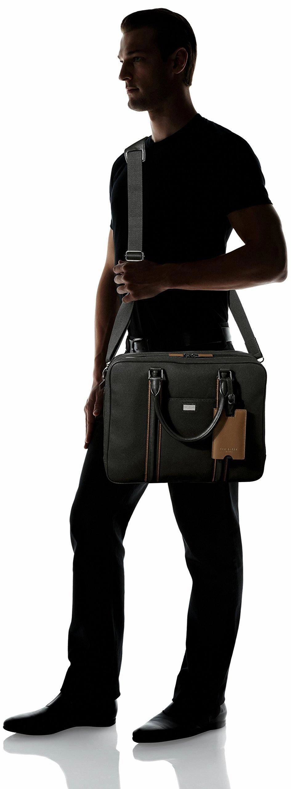Ted Baker Men's Canvas and Leather Document Bag
