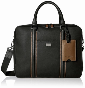 Ted Baker Men's Canvas and Leather Document Bag