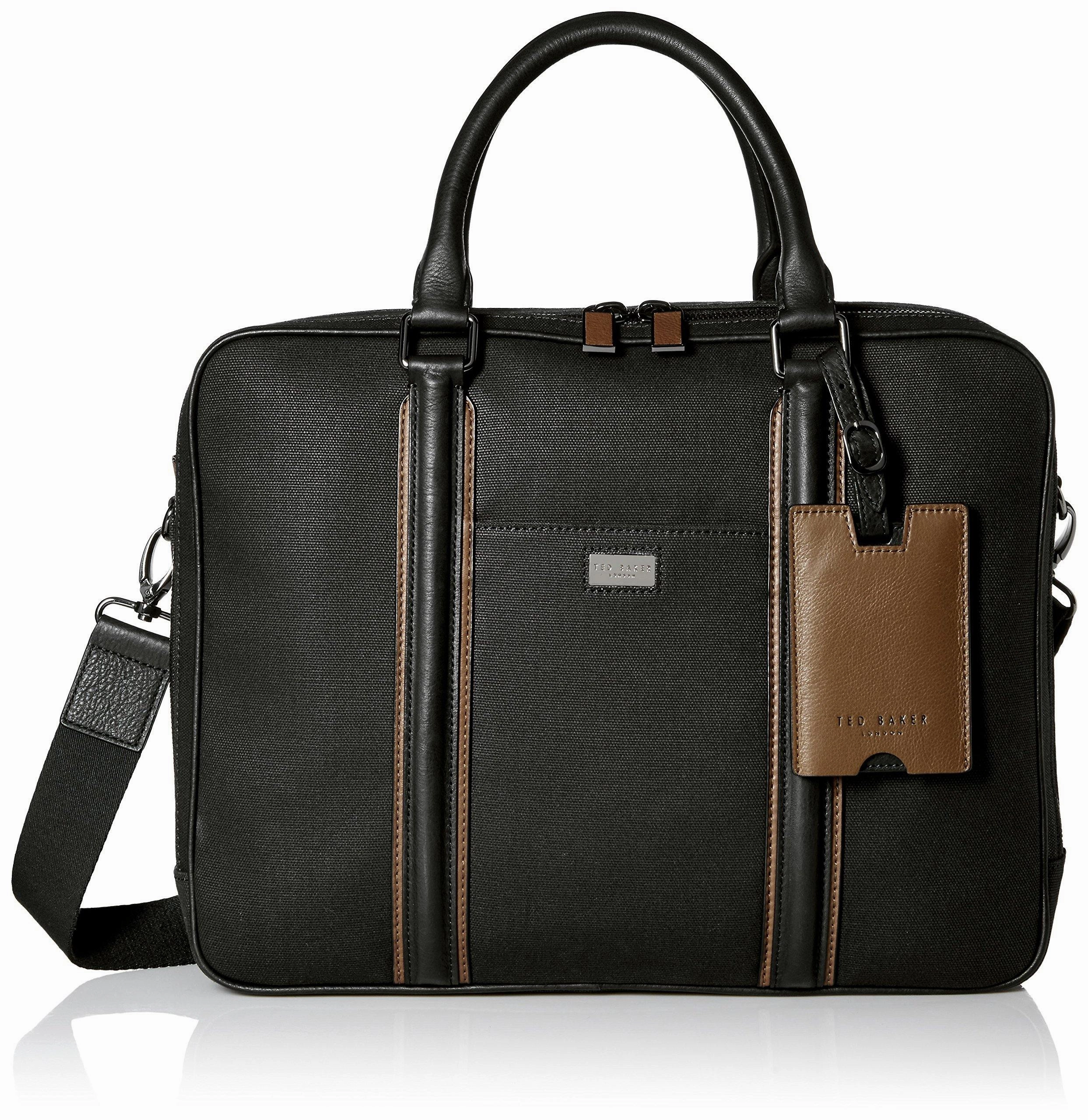 Ted Baker Men's Canvas and Leather Document Bag