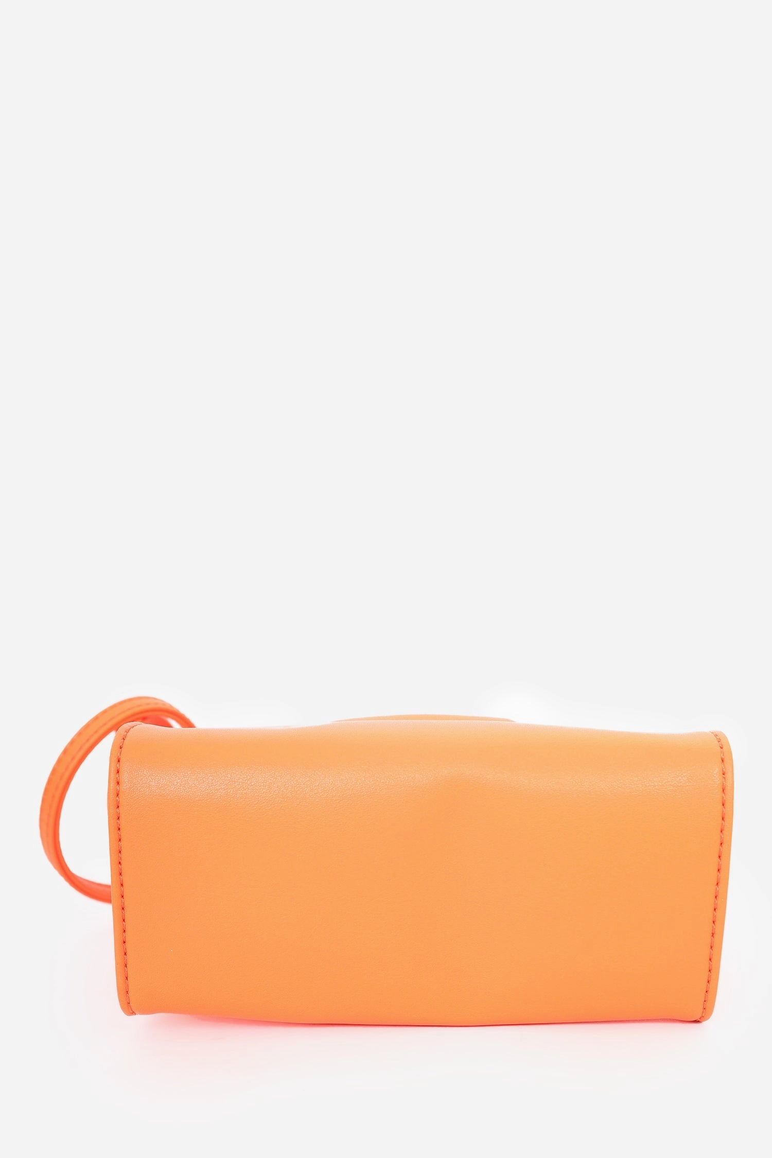Telfar Orange Faux Leather Small Shopping Bag