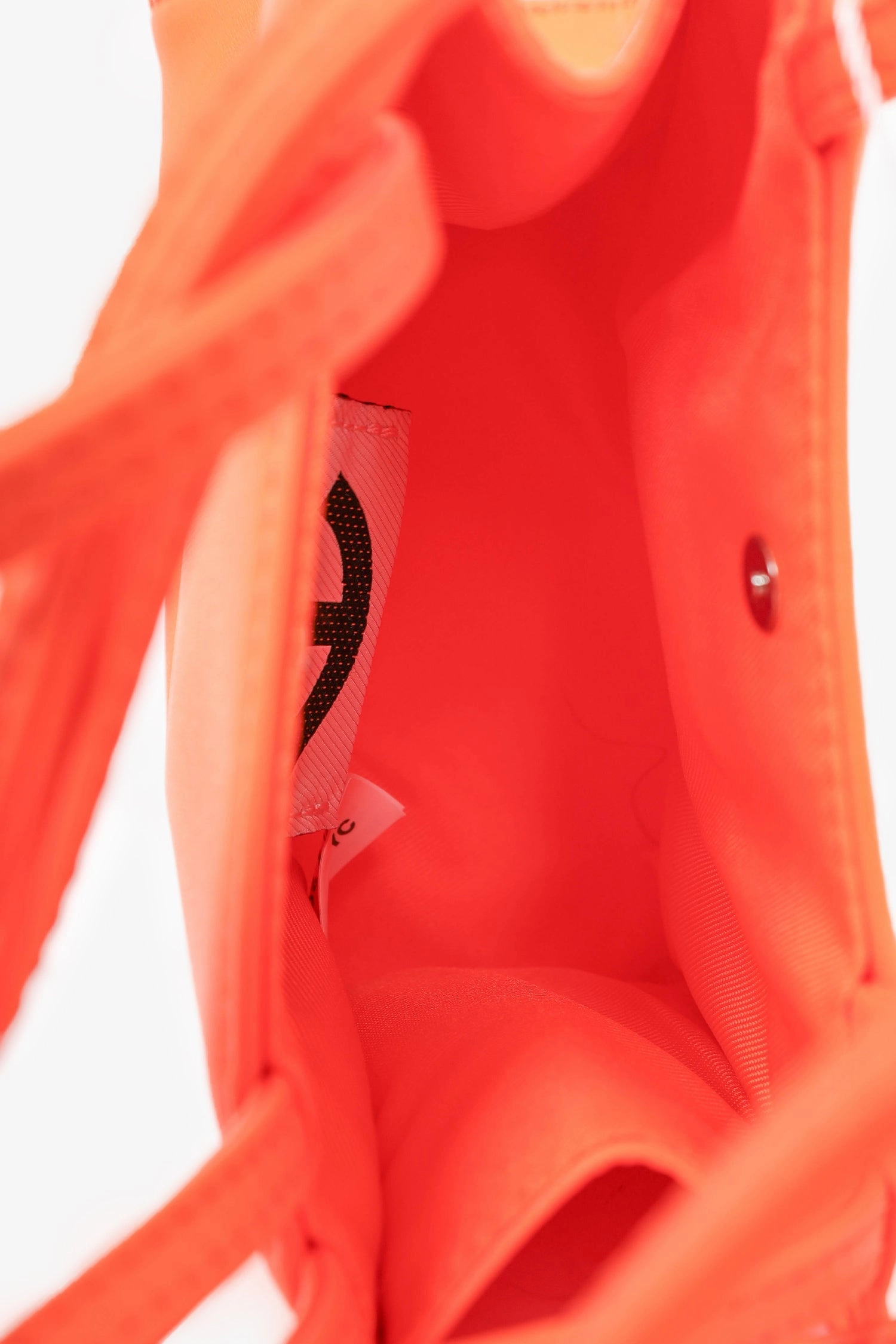 Telfar Orange Faux Leather Small Shopping Bag