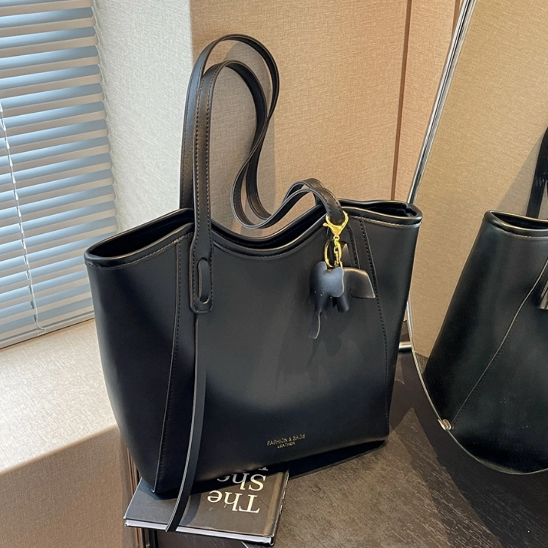 Textured  Large Capacity Commuter Tote Bag