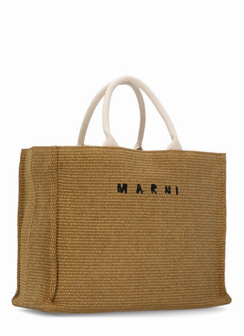 Textured Woven Cotton Tote Bag