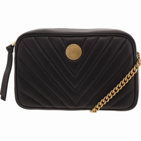Theon Womens Quilted Leather Crossbody Handbag