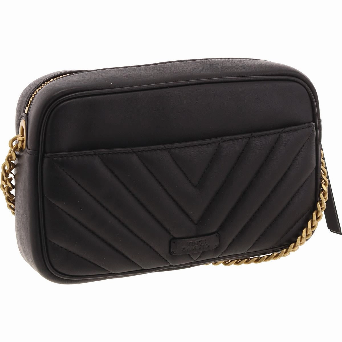 Theon Womens Quilted Leather Crossbody Handbag
