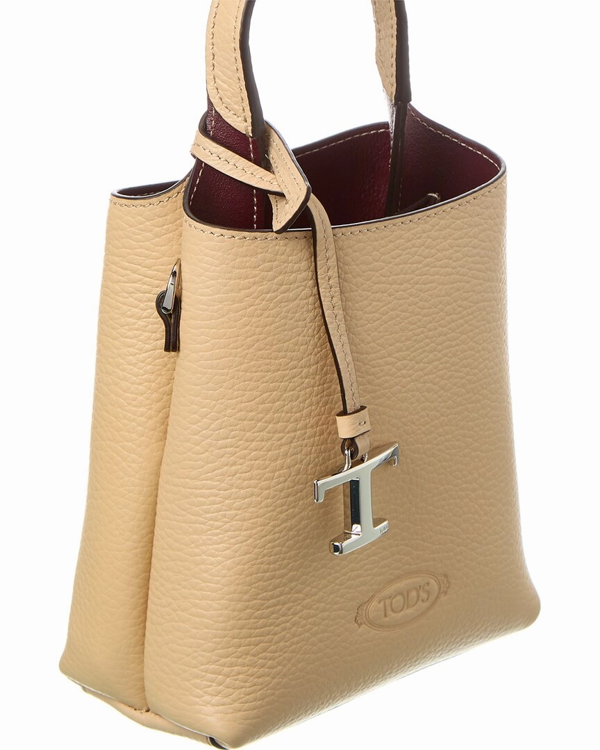 TODs Logo Micro Leather Tote