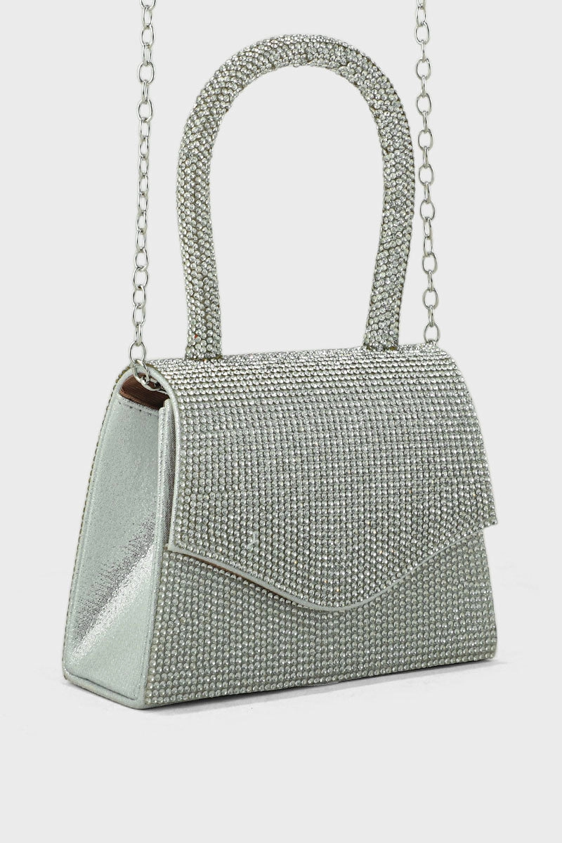 Top Handle Hand Bags BH0043-Silver