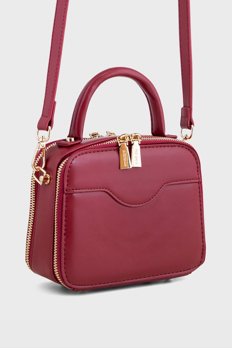 Top Handle Hand Bags BH0075-Maroon