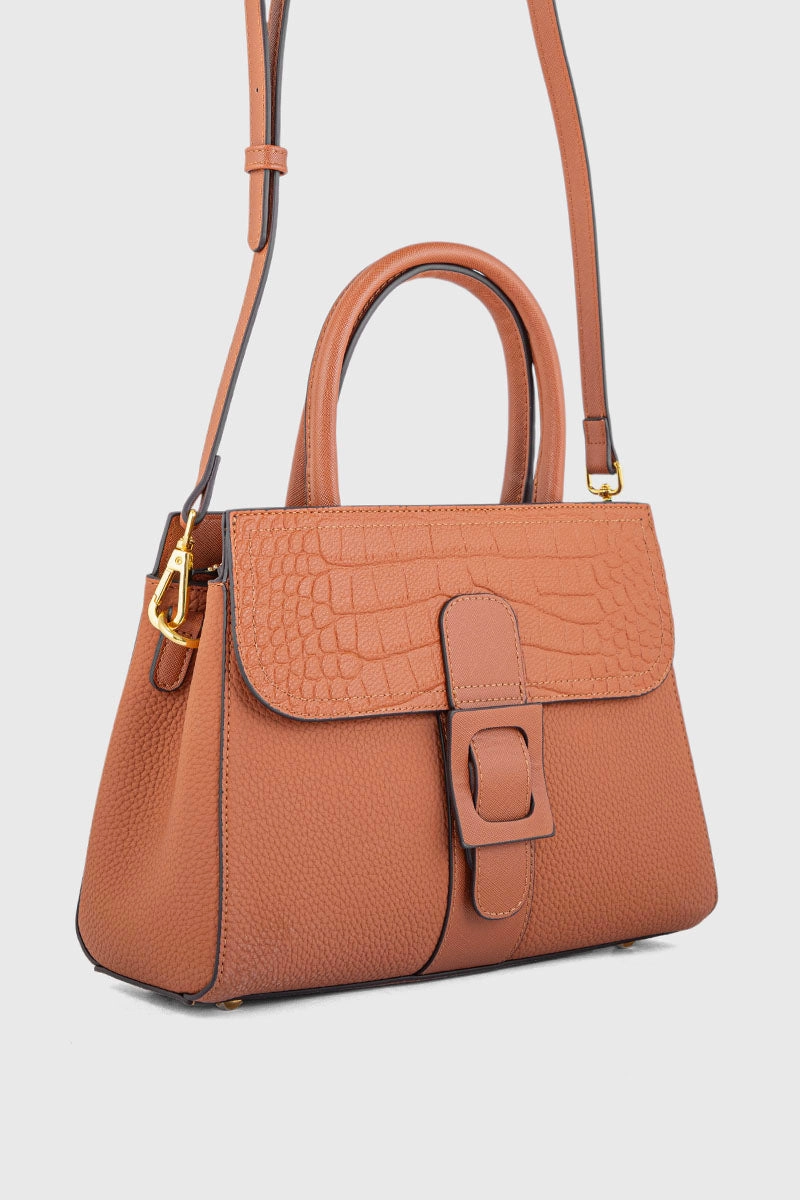 Top Handle Hand Bags BH0089-Tan