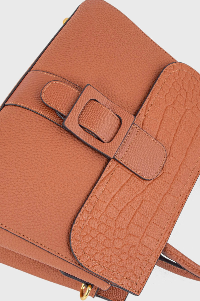 Top Handle Hand Bags BH0089-Tan