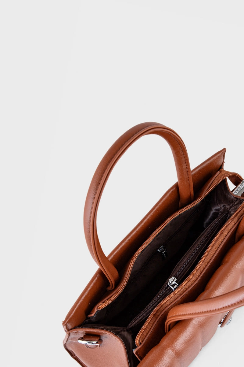 Top Handle Hand Bags BH0095-Tan