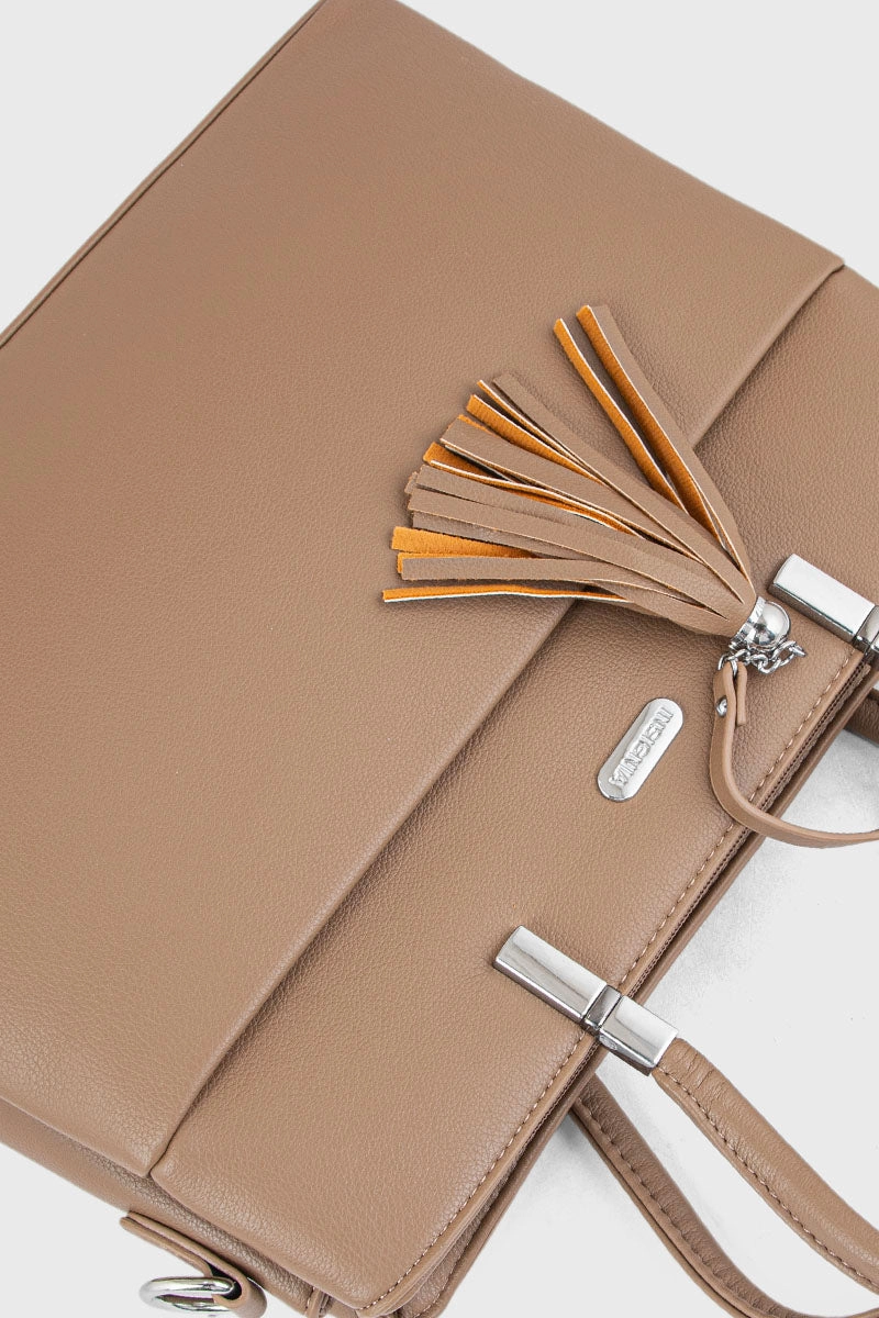 Top Handle Hand Bags BH0107-Dark Beige