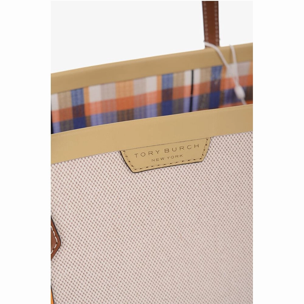 Tory Burch Oversize PERRY Tote Bag with Leather Trim