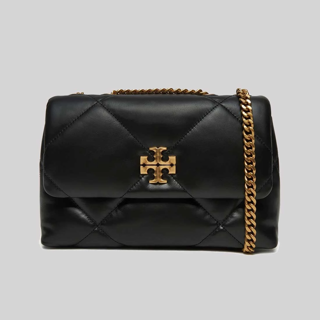 TORY BURCH Small Kira Diamond Quilt Convertible Shoulder Bag Black 154706