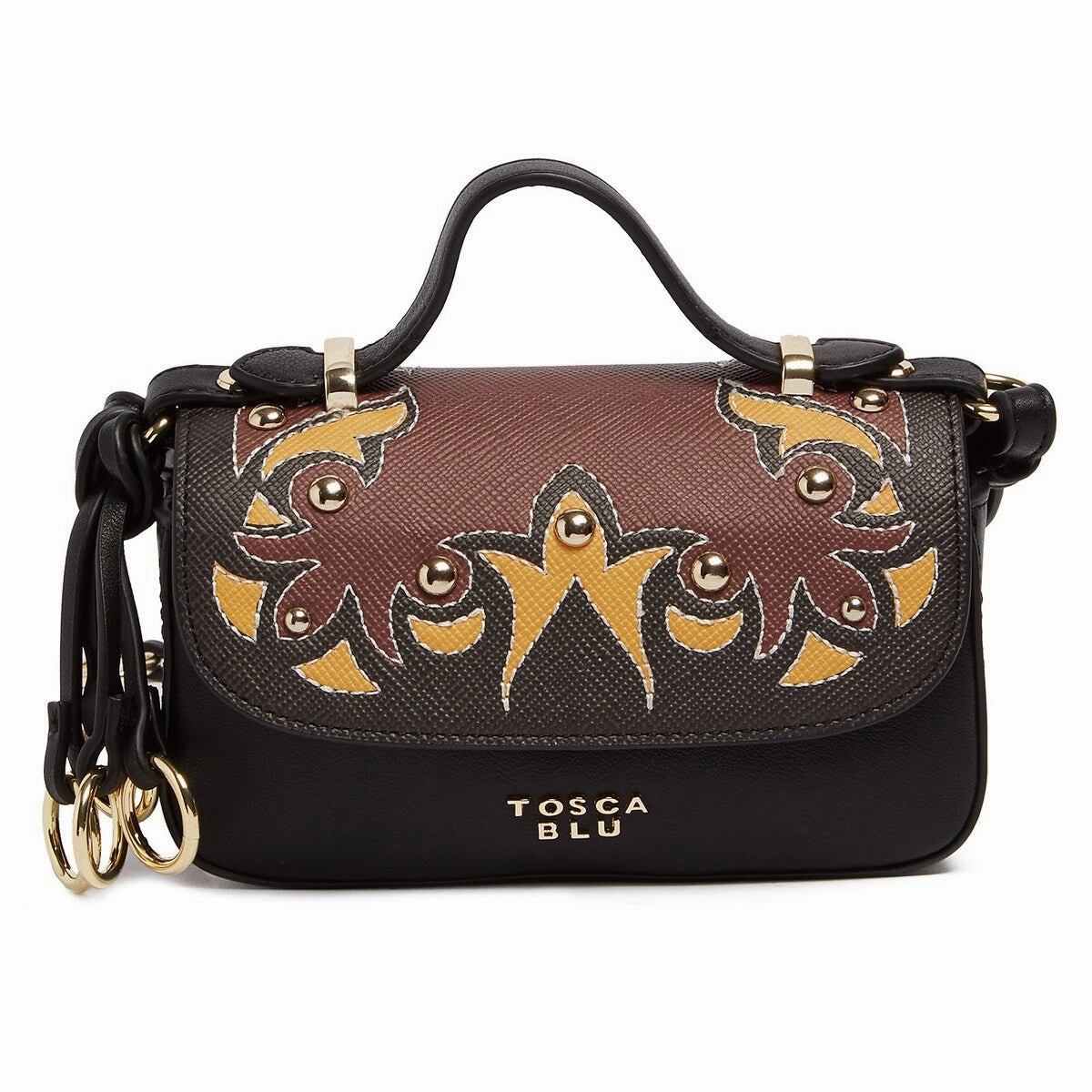 Tosca Blu Tan/Black Small Western Applique Shoulder Crossbody Bag for womens