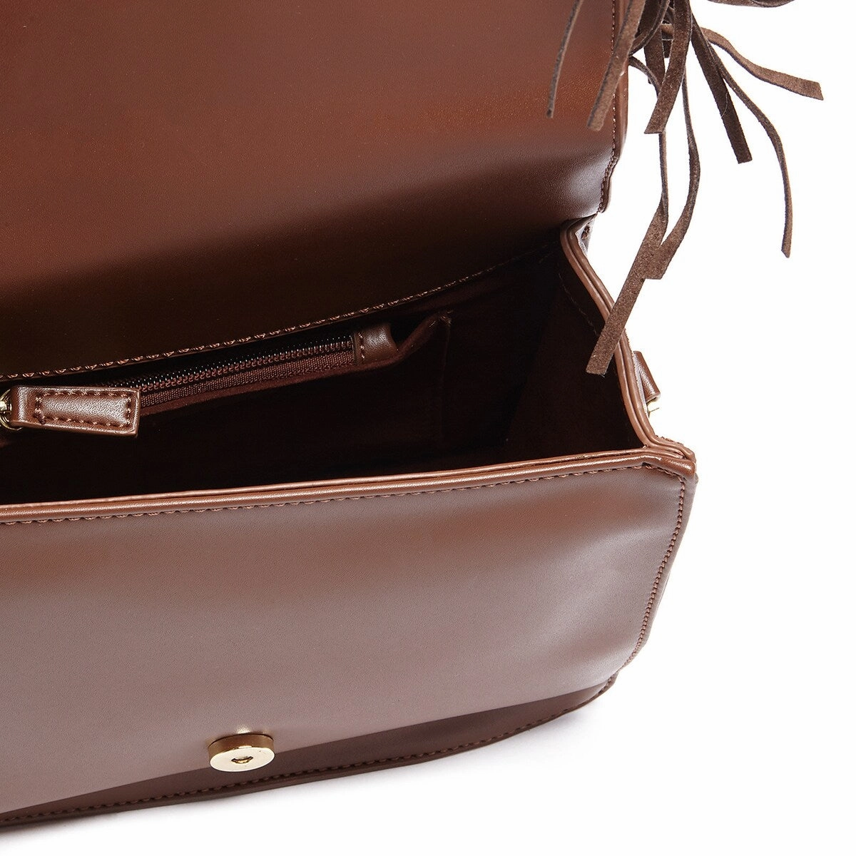Tosca Blu Tan Medium Frindge Shoulder Bag for womens