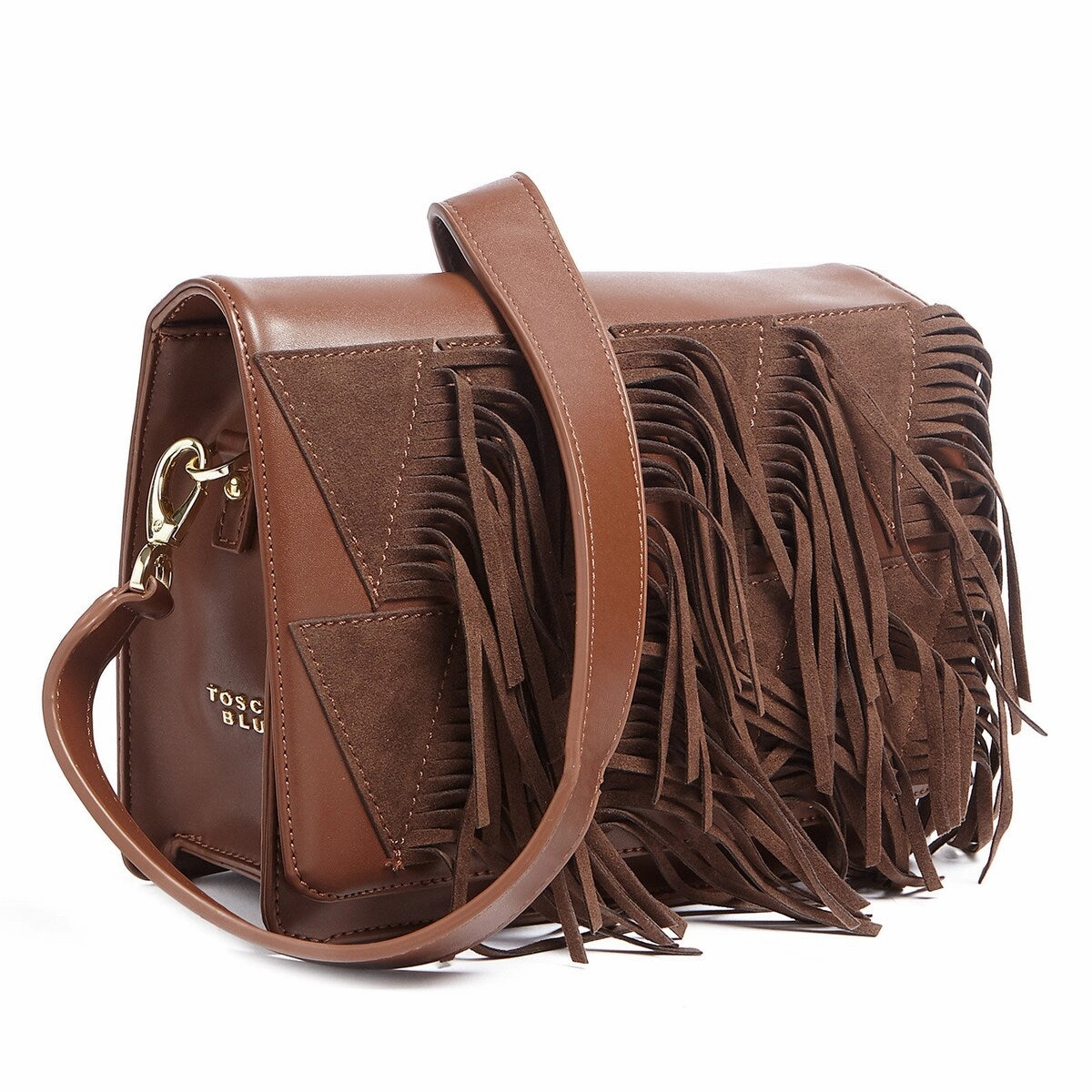 Tosca Blu Tan Medium Frindge Shoulder Bag for womens