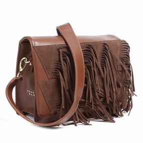 Tosca Blu Tan Medium Frindge Shoulder Bag for womens