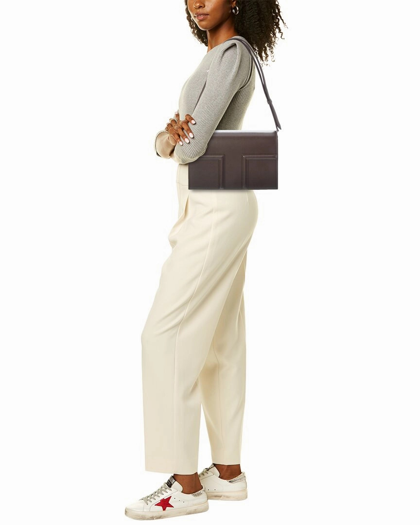 TOTEME T-Flap Leather Shoulder Bag